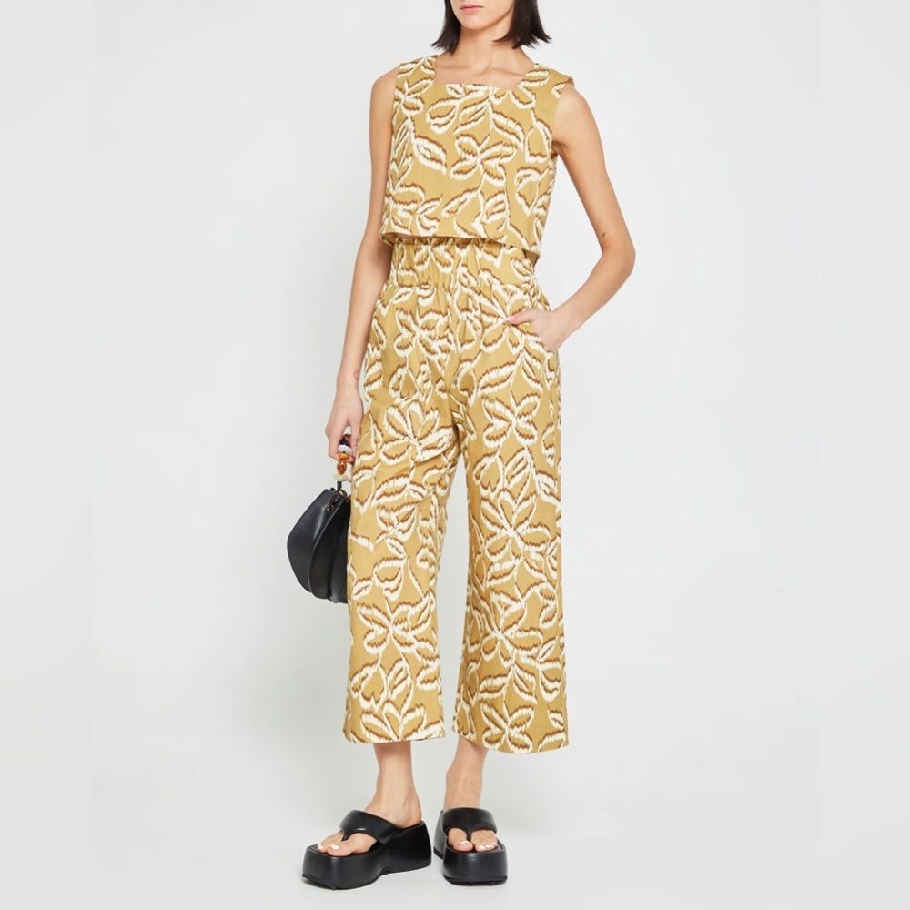 kourt Willow Pants in Khaki Floral S NWOT